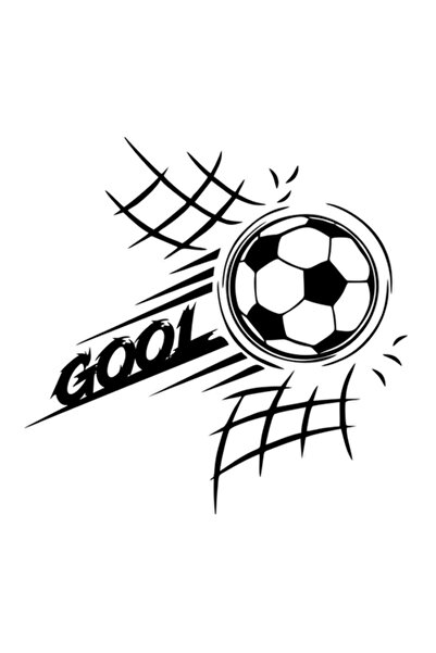 Melek Pazarı 25x25 Cm Siyah Gool Futbol Duvar Sticker