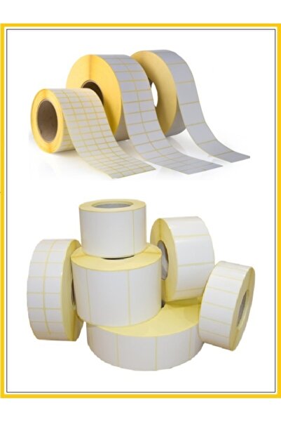 DünyaEtiket 20mm X 40mm Termal Barkod Etiketi 3000'lik 10 Rulo Toplam:30.000 ...