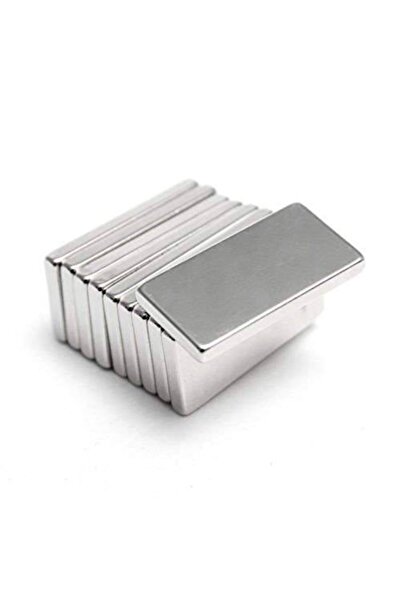 Dünya Magnet 5 Adet, Köşeli Neodyum Mıknatıs, Süper Güçlü Magnet, (20x10x3 Mm)