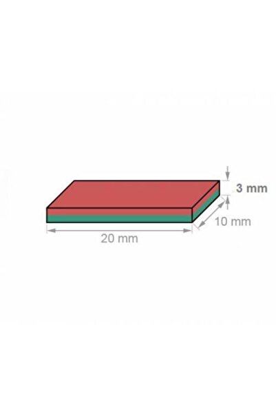 Dünya Magnet 5 Adet, Köşeli Neodyum Mıknatıs, Süper Güçlü Magnet, (20x10x3 Mm)