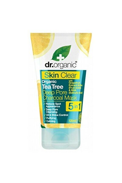 Dr. Organic Çay Ağacı Derin Gözenekli Kömür Maskesi 100ml 50603918432788