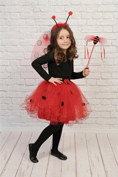 SEDACAN KOSTÜM Kız Çocuk Kırmızı Ateş Böceği Kostüm