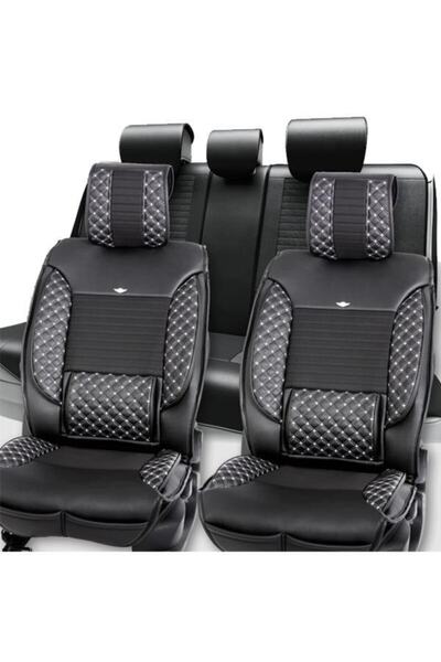 Generic Brand Focus 5 Luxury Leather Auto Seat Cover Orthopedic Set (Elite)