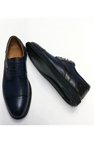 BM Home Ανδρικά κομψά καθημερινά κλασικά παπούτσια με δερμάτινα μπλέ μπλέ μπλέ