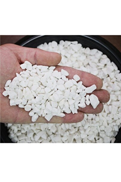 usmtekno 2 Kg Beyaz Çakıl Taşı Teraryum Terarium Fanus Çakıl Taşı Dekoratif A...