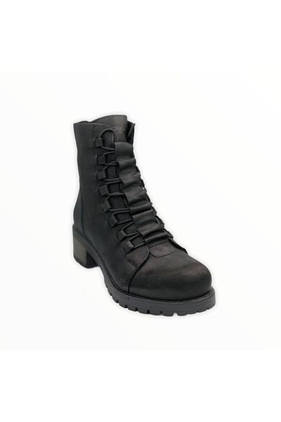 Voyager Γυναικείες μαύρες μπότες Nubuck