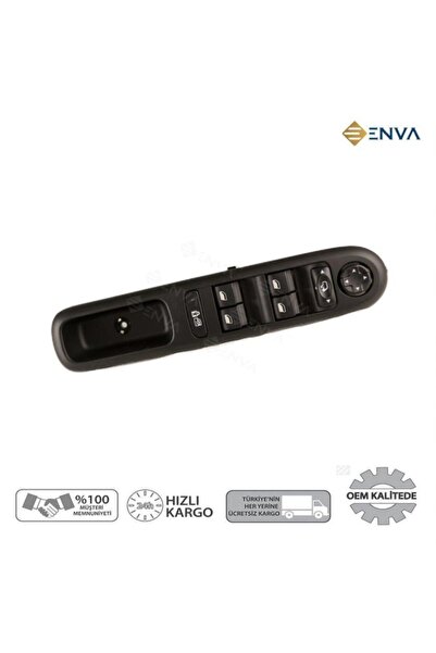 Enva Peugeot 3008 Sol Ön Dörtlü Cam Açma Düğmesi Anaharı 2009-2015