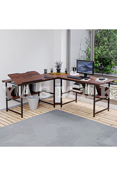 yasmak Ceviz L Bilgisayar Ve Çizim Masası 300-c