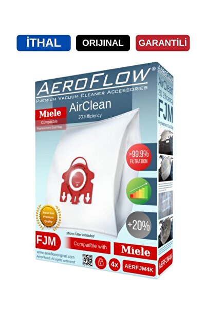 AeroFlow Miele Eurostar - Saci de praf compatibile S 300 (pachet de 4)