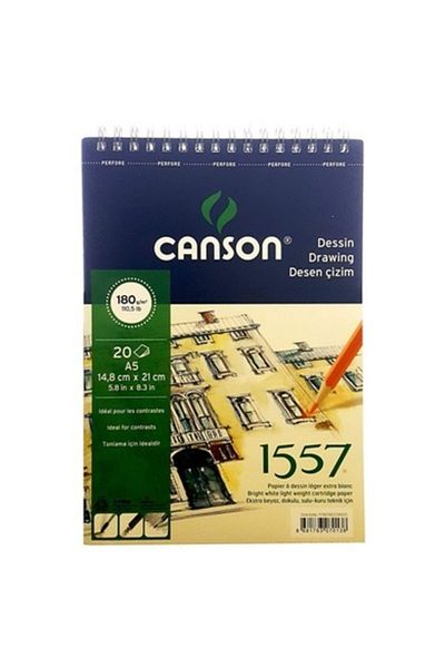 Canson 1557 Sketchbook A5 180gr 20 Sheets