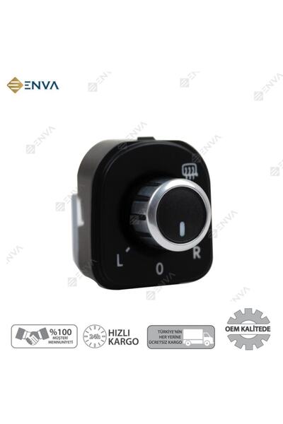 Enva Otomotiv Volkswagen Golf 5 - 6 Dikiz Ayna Ayar Düğmesi Anahtarı 2005-2013