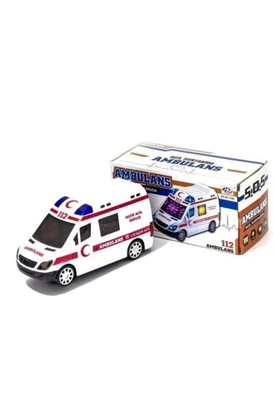 ECATOYS Oyuncak Ambulans 3d Işıklı Sesli Araba