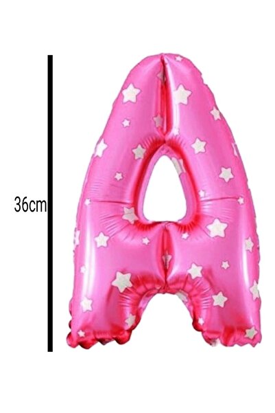 E Elmas بالونة عيد ميلاد من الفويل على شكل حرف A باللون الوردي (36 سم)
