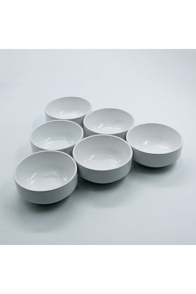 Arna Porselen 12 cm Ceramic Joker Bowl 6 Pieces White