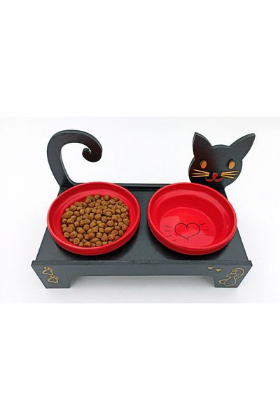 Toprak Art Cat Ceramic Food Bowl