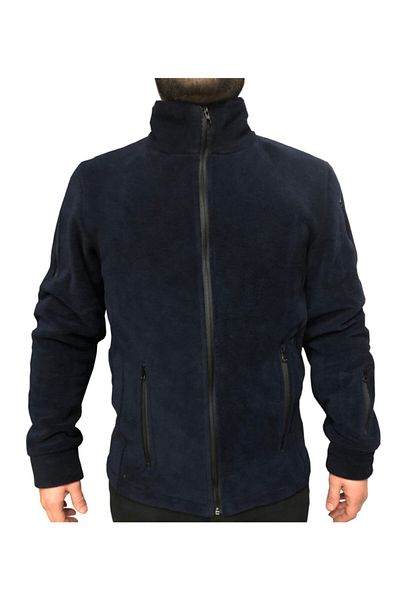 FLAŞ Tactical Fleece Coat 4 Pocket Military Type Tactical Fleece Coat Navy Blue