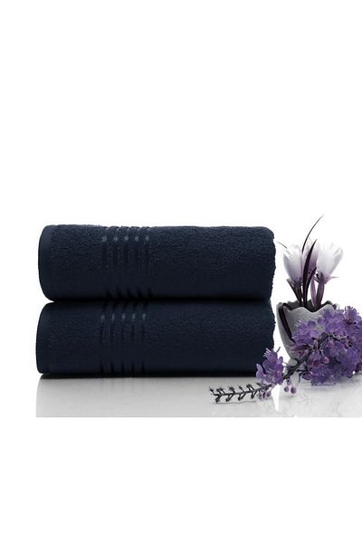 Özdilek Belda Hand and Face Towel 2 Pieces Black - Soft Towel 50x90