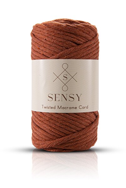 SENSY Taranan Makrome Makrame Hobi Ipi 4lü Set Ekru - Kiremit - Hardal - Sütlü Kahve -Ekru