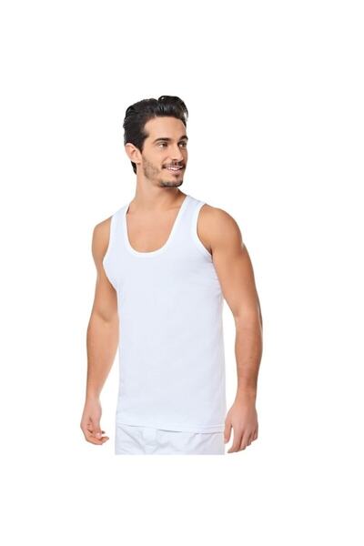 Seher Tricou clasic alb pentru bărbați, pachet de 8 0001