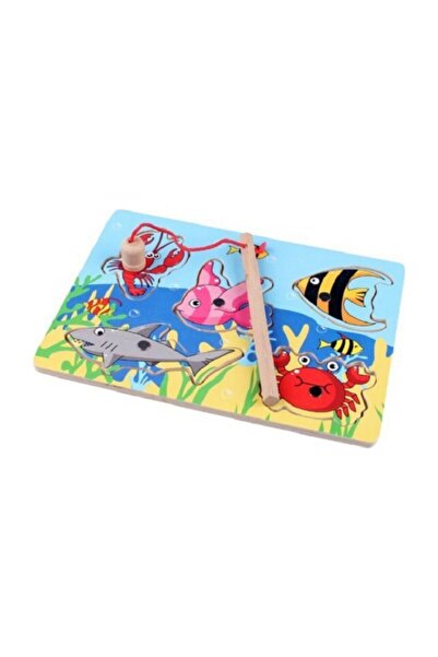 HAMAHA Ahşap Balık Tutma Oyunu Mini Puzzle
