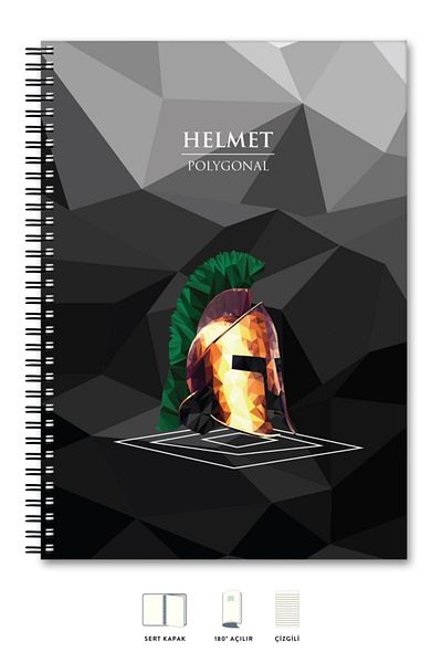Le Color School Notebook Flexible Cap A4 Striped 200sy Polygonal