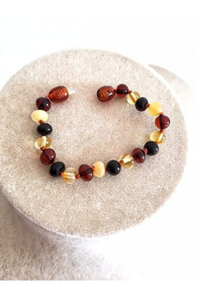 İpek Kehribar سوار أطفال من العنبر متعدد الألوان بأربعة ألوان معتمد من بالتيك...