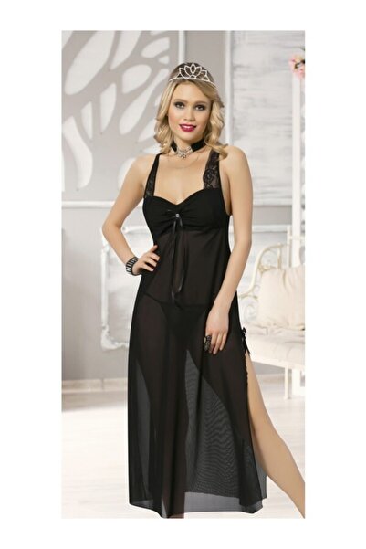 Lily Bianca ثوب نوم طويل من التول Lb-1544