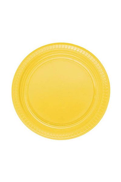 Dipak Yellow Plastic Plate 25 Pieces