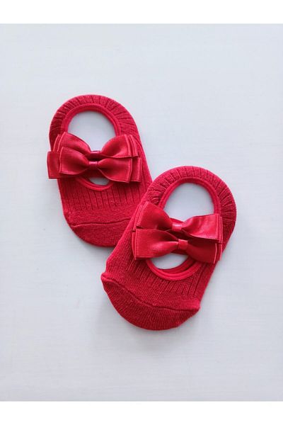 Defne Baby Baby Girl Red Ballerina Socks