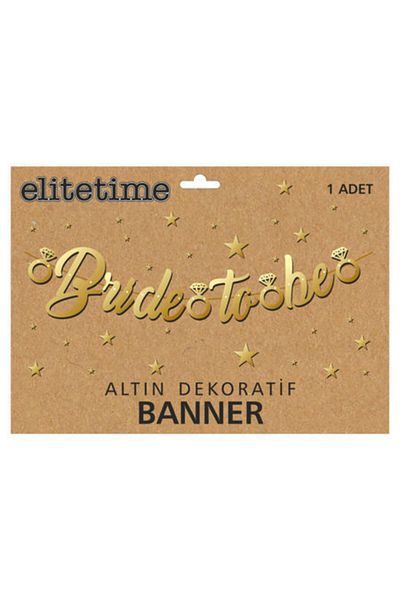 Acar Süs Bride Tobe Gold Lettering
