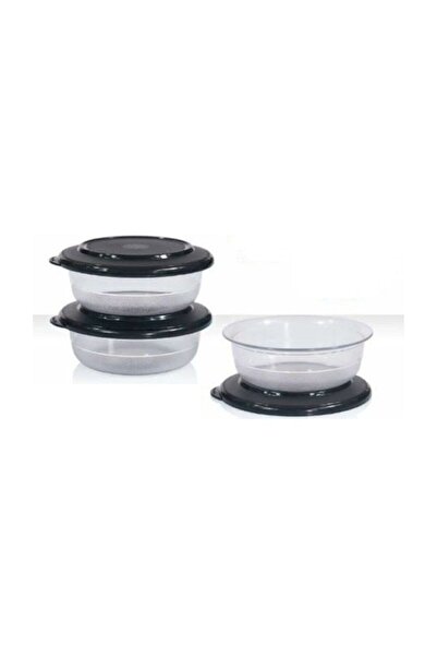 Tupperware Kristalin Kasecik 3 X 275 Ml Siyah Kapak Kristalin003 159