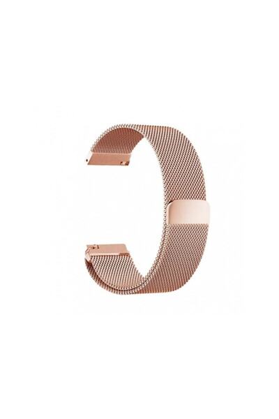 Markacase Amazfit Gtr 2 - Gtr 2e Için Metal Mıknatıslı Milanese Kordon Rose Gold