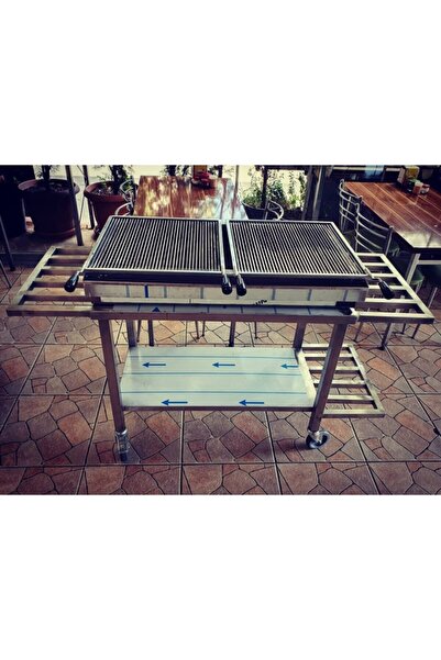 Arıcan Tuğlalı Seyyar Mangal, Kömürlü Izgara Mangal Portatif -100cm-