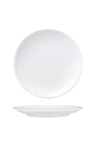 Güral Porselen White Flat Plate 6 Pieces 25 cm