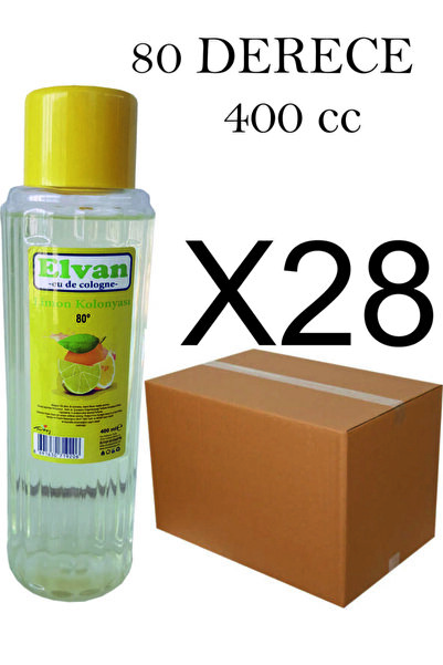 Elvan 80 C Limon Kolonyası 400 Cc Pet Şişe 28 Ad Koli