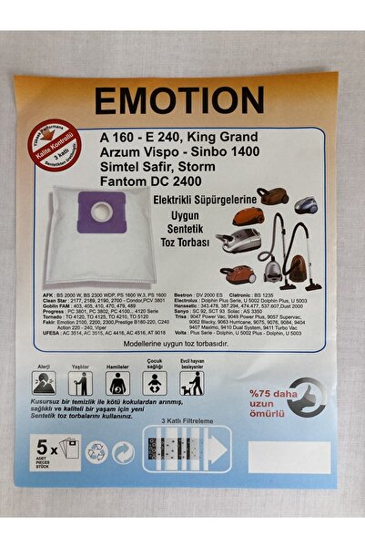 Beko Mikroban Bks3210-bks2240-bks2250 Modelleriyle Uyumlu Toz Torbası (10 Adet)