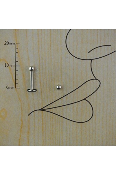 TAKIDAN Ok Gümüş Cerrahi Çelik Dudak Tragus Kıkırdak Helix Piercing 8 Mm