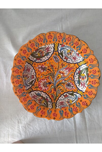 Sultan Çini -çini Kabartma Desen 30 Cm Duvar Tabağı