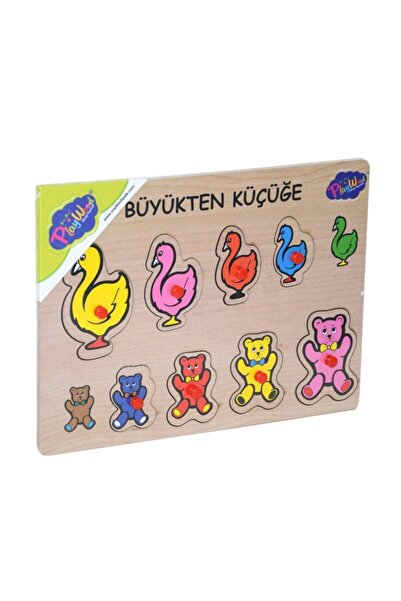 Genel Markalar 131-132 ONY Ahşap Tutmalı Puzzle Büyükten Küçüğe -Onyıl