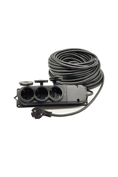 Topart Seyyar 3'lü Grup Priz Uzatma Ara Kablo 3x2.5 30 Mt