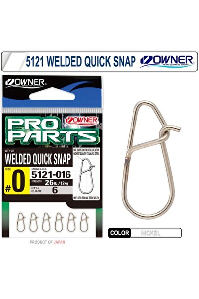5121-016 Welded Quick Snap 33 Lb / 15 Kg Klips Size: 1 6'lı Paket