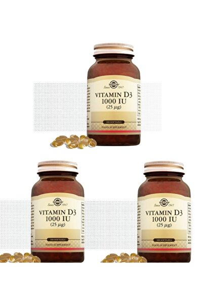 Solgar Tek Softjelde 1000 Iu D3 Içeren Takviye Gıda*3 Adet
