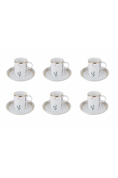 Porland Botanical 6-person Coffee Cup Set - 12 Pieces
