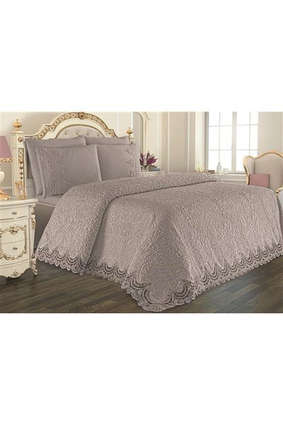 EvcimenStore French Laced Lisa Blanket Set