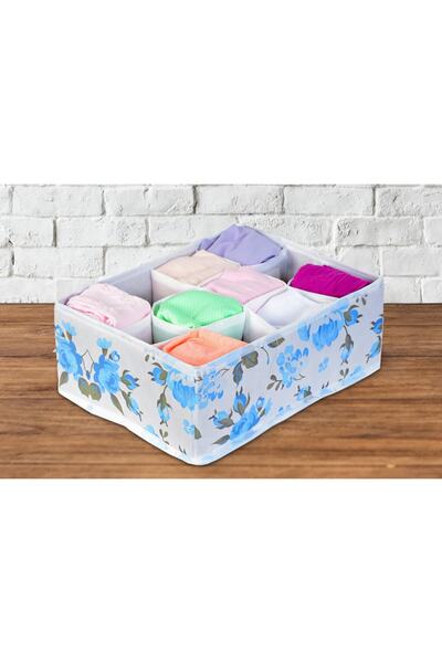 Flavo Organizator de sertare cu model pentru casă - Albastru cu model C?ic?ekli