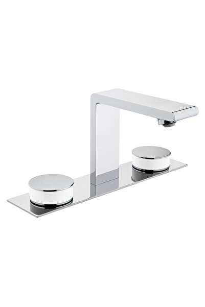 VitrA Memoria A4231557 Lavabo Bataryası Krom Beyaz