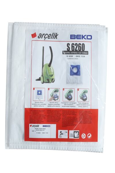 Arçelik S 6260 Σακούλα ηλεκτρικής σκούπας 5 τεμαχίων Bc0003