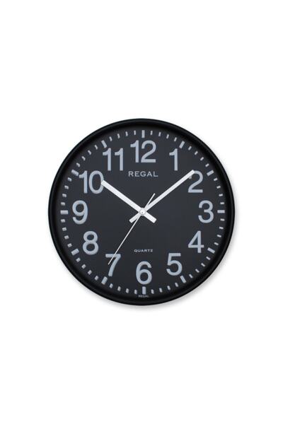 Regal 0252 Bb Yuvarlak Siyah , 26 Cm. Duvar Saati