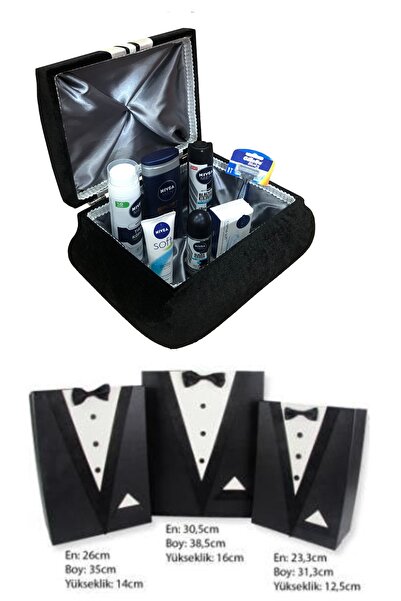 NIVEA Damat Nişan Söz Çeyiz Sandığı Bohça Seti + 3lu Çeyiz Kutuları