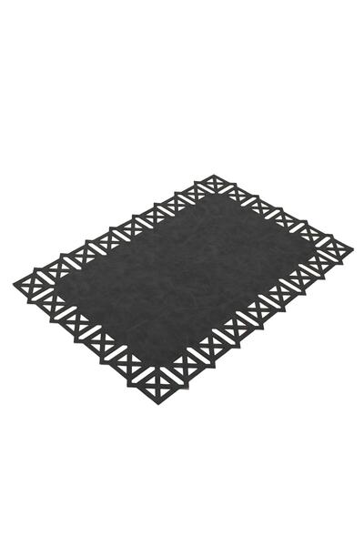 Deriver Home Antrasit Deri Amerikan Servisi 6'lı Set